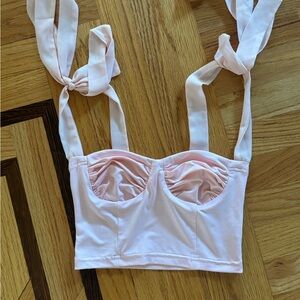 Verge Girl Light Pink Bustier Top